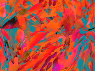 Boho kaleydoskop soyut, kusursuz desen. Pembe kırmızı etnik doku. Suluboya bohem Fas baskısı. Mayo, suluboya, soyut kravat, iç döşeme. Fırça darbesi arka plan