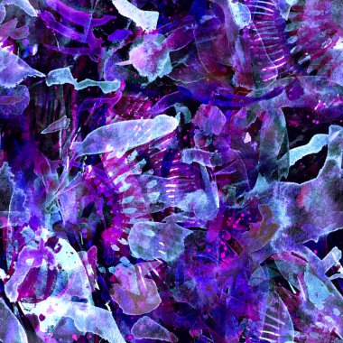 Suluboya etnik, pürüzsüz desen. Kabile renginde boya fırçası izi. Doğu suluboya bandanası. Pachwork dokusu. Çiçekli Coachella pürüzsüz desen. Sıkıntılı soyut uyum.