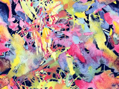 Püskürme izi yok. Mavi suluboya fırça darbesi grunge fayans. Suluboya soyut sıçrama boyası tasarımı. Elle çizilmiş mürekkep lekeleri. Toprak sıçrama deseni. Sıvı damlayan fırça sonsuz iz. 