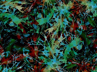 Tehlike izi yok. Mavi suluboya fırça darbesi grunge fayans. Suluboya boya boya tasarımı. Elle çizilmiş mürekkep lekeleri. Toprak sıçrama deseni. Sıvı damlayan fırça sonsuz iz.