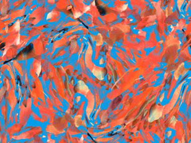 Boho kaleydoskop soyut, kusursuz desen. Pembe kırmızı etnik doku. Suluboya bohem Fas baskısı. Mayo, suluboya, soyut kravat, iç döşeme. Fırça darbesi arka plan