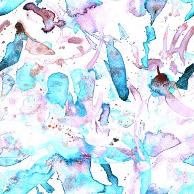 Suluboya egzotik, pürüzsüz desen. Kabile renginde boya fırçası izi. Doğu suluboya bandanası. Mayo dokusu. Çiçekli Coachella pürüzsüz desen. Sıkıntılı soyut uyum.