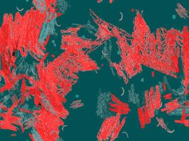 Yaratıcı Boya Başlığı. Kırmızı, Yeşil, Mavi Yatay Şablon için Şirin, Büyük, Alışılmadık Geometrik Desenli. Büyük Modern Asgari Baskı. Soyut Boya Başlığı.