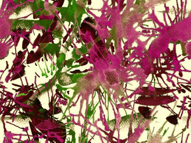 Sıvı, pürüzsüz desen. Kırmızı suluboya fırça darbesi grunge tasarımı. Suluboya boya boya tasarımı. Kademeli mürekkep lekeleri. Çamur tabakası. Sıvı damlayan fırça sonsuz iz.