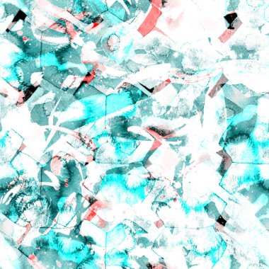 Suluboya egzotik, pürüzsüz desen. Kabile renginde boya fırçası izi. Soyut geometrik suluboya tasarımı. Pachwork dokusu. Çiçekli Coachella pürüzsüz desen. Etnik soyut karma sanat eserleri.