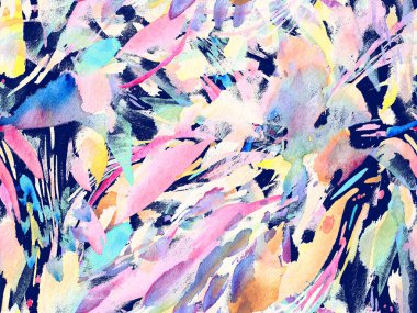 Boho kaleydoskop soyut, kusursuz desen. Pembe kırmızı etnik doku. Suluboya bohem Fas baskısı. Mayo, suluboya, soyut kravat, iç döşeme. Fırça darbesi arka plan