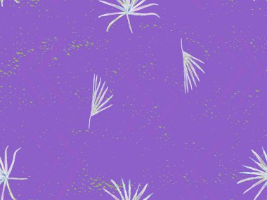 Ultraviyole egzotik desen. Canavar yaprakları ve amber çiçekleri yaz baskısı. Hawaii tişörtü ve mayo fayansı. Yatay romantik vahşi vektör egzotik fayans. Güzel bahar botanik tasarımı.