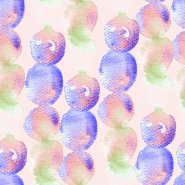 Geometrik suluboya desenini çember yapın. Islak sıvı fırça boya motifi. Soyut şablon kusursuz tasarım. Suluboya çok az mayo dairesi izi. Moda, basit bir süs. Modern mürekkep arkaplanı.