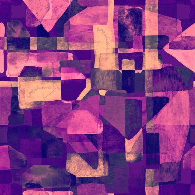 Bauhaus deseni. Pembe kırmızı geometrik, soyut, dikişsiz, sulu boya. Suluboya çizgili arka plan. Kaleydoskop çizgileri. Çağdaş sanat illüstrasyonu. Bauhaus grafik tasarımı. Moda dokusu