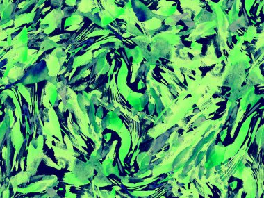 Boho kaleydoskop soyut, kusursuz desen. Yeşil mavi etnik doku. Suluboya bohem Fas baskısı. Mayo, suluboya, soyut kravat, iç döşeme. Fırça darbesi arka plan