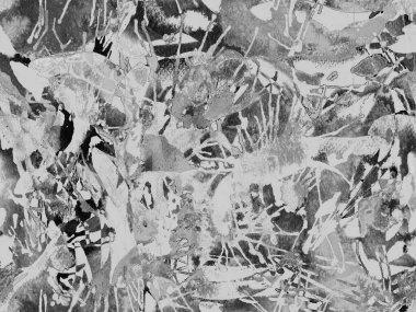 Sıvı, pürüzsüz desen. Siyah beyaz suluboya fırça darbesi grunge tasarımı. Suluboya boya boya tasarımı. Kademeli mürekkep lekeleri. Toprak sıçrama deseni. Sıvı damlayan fırça sonsuz iz.