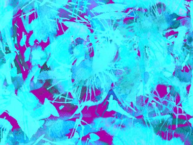 Püskürme izi yok. Mavi suluboya fırça darbesi grunge tasarımı. Suluboya boya boya tasarımı. Elle çizilmiş mürekkep lekeleri. Toprak sıçrama deseni. Sıvı damlayan fırça sonsuz iz. 