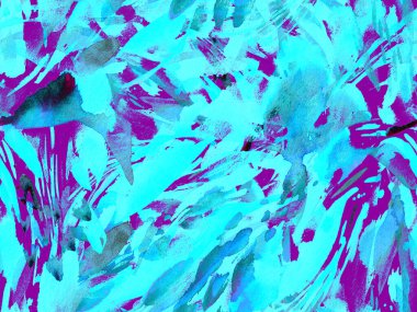 Boho kaleydoskop soyut, kusursuz desen. Çivit mavisi etnik doku. Suluboya bohem Fas baskısı. Mayo, suluboya, soyut kravat, iç döşeme. Fırça darbesi arka plan