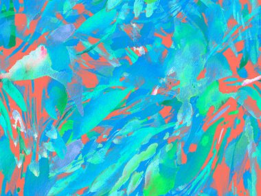 Boho kaleydoskop soyut, kusursuz desen. Çivit mavisi etnik doku. Suluboya bohem Fas baskısı. Mayo, suluboya, soyut kravat, iç döşeme. Fırça darbesi arka plan