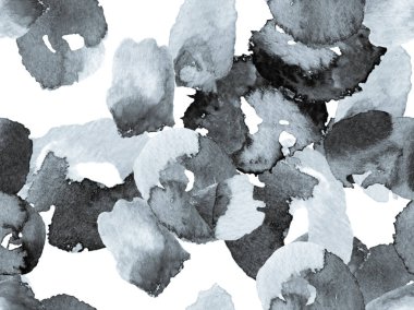 Yaz Vintage Arkaplanı. Çiçek Ayurveda deseni. Suluboya Turuncu Çiçek ve Yapraklar. Monokrom ve Gri Ölçekli Biyopullu Yasemin Kusursuz Şablon. Canlı Sakura ve Jasmine Yazdırma.