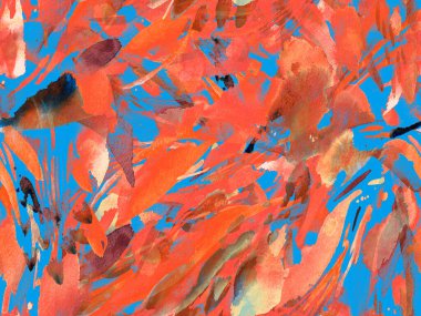 Boho kaleydoskop soyut, kusursuz desen. Pembe kırmızı etnik doku. Suluboya bohem Fas baskısı. Mayo, suluboya, soyut kravat, iç döşeme. Fırça darbesi arka plan