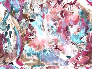 Tehlike izi yok. Mavi suluboya fırça darbesi grunge tasarımı. Suluboya boya boya tasarımı. Kademeli mürekkep lekeleri. Toprak sıçrama deseni. Sıvı damlayan fırça sonsuz iz.