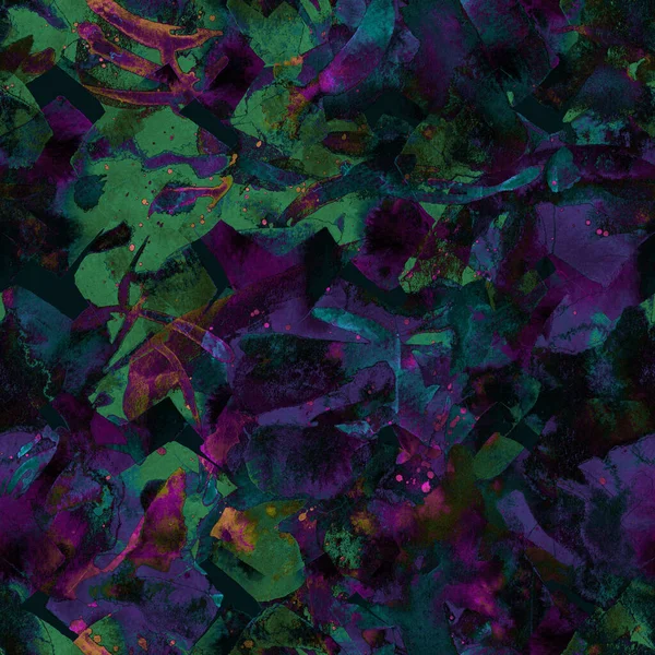 Suluboya tropikal, pürüzsüz desen. Kabile renginde boya fırçası izi. Doğuya özgü suluboya tasarımı. Pachwork dokusu. Çiçekli Coachella pürüzsüz desen. Sıkıntılı soyut uyum.