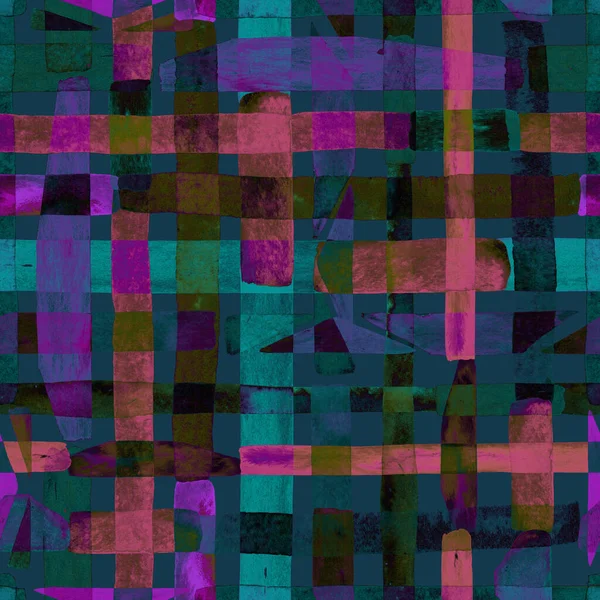 Bauhaus deseni. Ultraviyole geometrik suluboya soyut, dikişsiz baskı. Suluboya çizgili arka plan. Kaleydoskop çapraz. Çağdaş sanat illüstrasyonu. Bauhaus grafik tasarımı. Moda dokusu