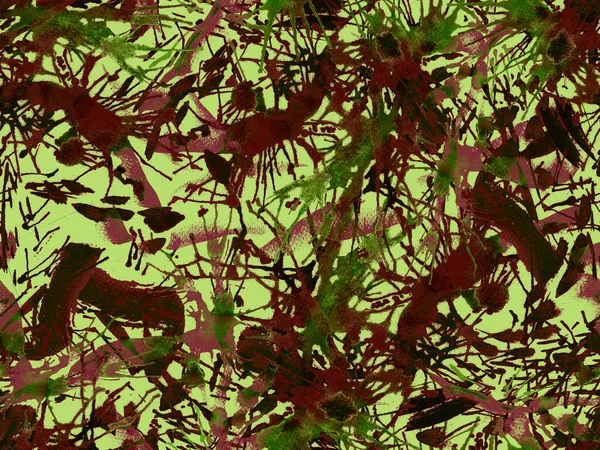 Püskürme izi yok. Yeşil suluboya fırça darbesi grunge tasarımı. Suluboya kaotik sıçrama boya tasarımı. Kademeli mürekkep lekeleri. Toprak sıçrama deseni. Sıvı damlayan fırça sonsuz iz. 