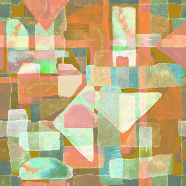 Bauhaus deseni. Sarı pembe geometrik, soyut, dikişsiz, sulu boya. Suluboya çizgili arka plan. Kaleydoskop çizgileri. Çağdaş sanat illüstrasyonu. Bauhaus grafik tasarımı. Moda dokusu