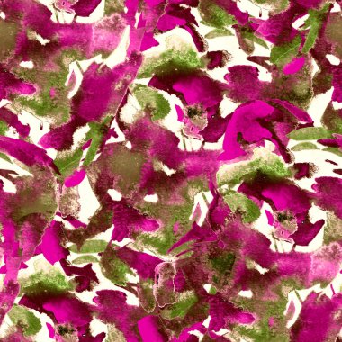 Fırça darbeleri. Beyaz pembe suluboya geometri baskısı. Pastel suluboya arka plan. El çizimi soyut sanat çizgisi. Tekrar eden mayo desenli. Fırça izi.