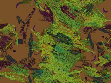 Soyut Başlık Deseni. Yatay Şablon İçin Yeşil Arkaplanda Sevimli Büyük Çağdaş Geometrik Kusursuz Desen. Büyük Çağdaş Küçük Yazdırma. Sanatsal Başlık Deseni.