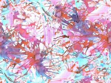 Püskürme izi yok. Kırmızı suluboya fırça darbesi grunge tasarımı. Suluboya soyut sıçrama boyası tasarımı. Kademeli mürekkep lekeleri. Toprak sıçrama deseni. Sıvı damlayan fırça sonsuz iz.