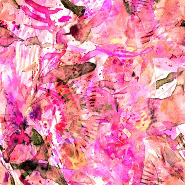 Suluboya etnik, pürüzsüz desen. Renkli bir arka plan. Soyut geometrik suluboya tasarımı. Pachwork dokusu. Çiçekli Coachella pürüzsüz desen. Sıkıntılı soyut karışık sanat eserleri.