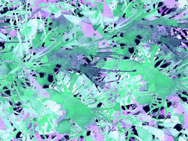 Tehlike izi yok. Mavi suluboya fırça darbesi grunge tasarımı. Suluboya kaotik sıçrama boya tasarımı. Kademeli mürekkep lekeleri. Toprak sıçrama deseni. Sıvı damlayan fırça sonsuz iz.