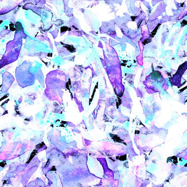 Suluboya etnik, pürüzsüz desen. Kabile renginde boya fırçası izi. Soyut sıçrama, suluboya tasarımı. Pachwork dokusu. Çiçekli Coachella pürüzsüz desen. Etnik soyut karma sanat eserleri.