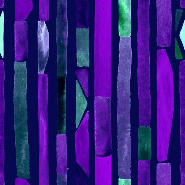 Bauhaus deseni. Çivit mavisi geometrik suluboya, soyut, dikişsiz iz. Suluboya çizgili arka plan. Kaleydoskop çizgileri. Çağdaş sanat illüstrasyonu. Bauhaus grafik tasarımı. Moda dokusu