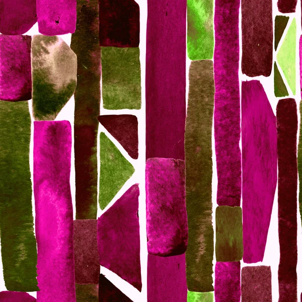 Padrão Bauhaus Rosa Vermelho Geométrico Aquarela Impressão Sem Costura Abstrata — Fotografia de Stock