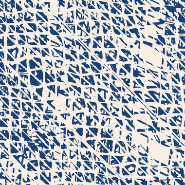 Batik Kravat Boyası Sınırı. Stencil Japon Arkaplanı. Organik Minimal Şebeke. Shibori Kusursuz Düzen. Boyalı Soyut Doku. Suluboya Shoji Tasarımı. Kimono Tile. Lacivert ve Bej