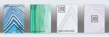 Retro pankartlar. Minimum geometrik yıllık rapor şablonları. Soyut hipster kaplamaları gradyan geometrik grafik tasarım ile. Dergi kapağı için maket. Basit bir retro sayfa kapağı. Düz memphis parmak izi.