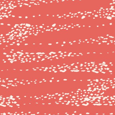 Vektör kusursuz şablon. Dönüşüm düzeni. Ink grunge ızgarası. Elle çizilmiş kusursuz kontrol kalıbı. Etnik ekoseli grafiksel arka plan. Kusursuz şablon geçmişi. Somon Kırmızı ve Bej