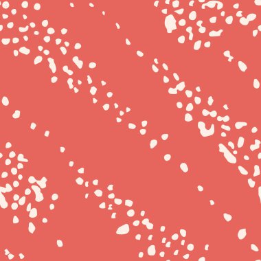 Vektör kusursuz şablon. Dönüşüm düzeni. Ink grunge ızgarası. Elle çizilmiş kusursuz kontrol kalıbı. Etnik ekoseli grafiksel arka plan. Kusursuz şablon geçmişi. Somon Kırmızı ve Bej