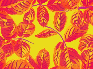 Safran Sarı ve Kırmızı Romantik Botanik Vektör Geçmişi. Tekrarlanan Bahar Şakayığı Duvar Kağıdı. Yaz Tekstil Tasarımı. Rose Leaves Leamless Destern 'de. Boyalı İngiliz Yaprak Örnekleri Koleksiyonu.