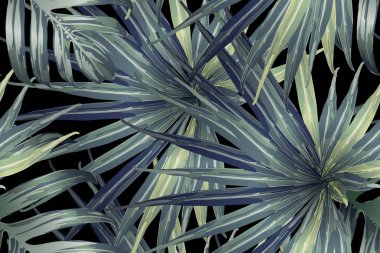 Yeşil kırmızı egzotik desen. Canavar yaprakları ve amber çiçekleri yaz baskısı. Hawaii tişörtü ve mayo fayansı. Yatay Kaliforniya doğal doku tasarımı. Güzel bahar botanik tasarımı.