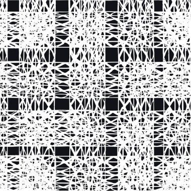 Tek renkli Vektör kusursuz şablon. Dönüşüm düzeni. Ink grunge ızgarası. Elle çizilmiş kusursuz kontrol kalıbı. Etnik ekoseli grafiksel arka plan. Kusursuz şablon arkaplanı.