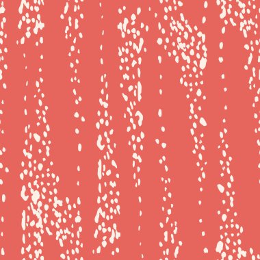 Vektör kusursuz şablon. Dönüşüm düzeni. Ink grunge ızgarası. Elle çizilmiş kusursuz kontrol kalıbı. Etnik ekoseli grafiksel arka plan. Kusursuz şablon geçmişi. Somon Kırmızı ve Bej