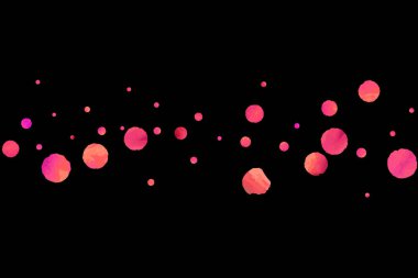 Kırmızı konfeti arka planı. Düşen gül ışıltısı. Davetiye, düğün, doğum günü, Noel kartı için grafiksel tasarım. Sevgililer Günü arkaplanı. Soyut parçacıklar patlar. Vektör şenlik konsepti. 