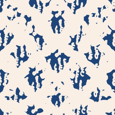 Çizgili doku deseni. İndigo Japon suluboya dikişsiz baskısı. Organik shibori vektör boyası arka plan. Japon kırsal batik kumaşı. Geleneksel modern soyut fayans. Psikedelik halk tasarımı.