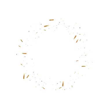  Altın konfetileri, kurdeleler. Parıldıyor. Bokeh geçmişi. Soyut altın yıldönümü davetiye şablonu. Düğün konsepti kartı. Uçan soyut parçacıklar. Patlama kutlama kartı.