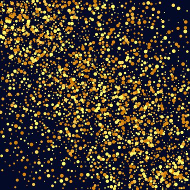 Vector Round Bokeh. Soyut Parlak Arkaplan. Geometrik Yıldönümü Arkaplanı. Siyah üzerine altın konfeti. İzole edilmiş Altın Toz Parçacıkları. Sıvı doğum günü kartı. Rastgele Gelin Arkaplanı. Folyo Kenarlığı.