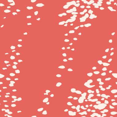 Vektör kusursuz şablon. Dönüşüm düzeni. Ink grunge ızgarası. Elle çizilmiş kusursuz kontrol kalıbı. Etnik ekoseli grafiksel arka plan. Kusursuz şablon geçmişi. Somon Kırmızı ve Bej