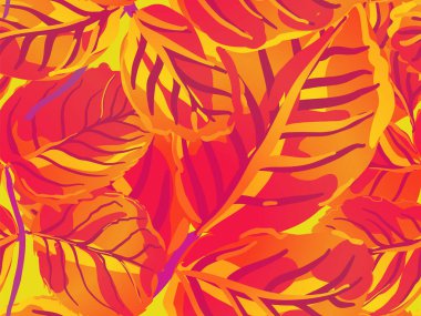 Romantik Botanik Vektör Geçmişi. Tekrarlanan Bahar Şakayığı Duvar Kağıdı. Boyalı İngiliz Yaprak Örnekleri Koleksiyonu. Rose Leaves Leamless Destern 'de. Yaz Tekstil Tasarımı. Safran Sarı ve Kırmızı