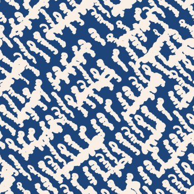 Çizgili doku deseni. İndigo Japon suluboya dikişsiz baskısı. Organik shibori vektör boyası arka plan. Japon kırsal batik kumaşı. Geleneksel modern soyut fayans. Psikedelik halk tasarımı.