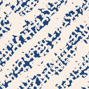 Çizgili doku deseni. İndigo Japon suluboya dikişsiz baskısı. Organik shibori vektör boyası arka plan. Japon kırsal batik kumaşı. Geleneksel modern soyut fayans. Psikedelik halk tasarımı.