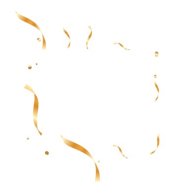  Altın konfetileri, kurdeleler. Parıldıyor. Bokeh geçmişi. Soyut altın yıldönümü davetiye şablonu. Düğün konsepti kartı. Uçan soyut parçacıklar. Patlama kutlama kartı.